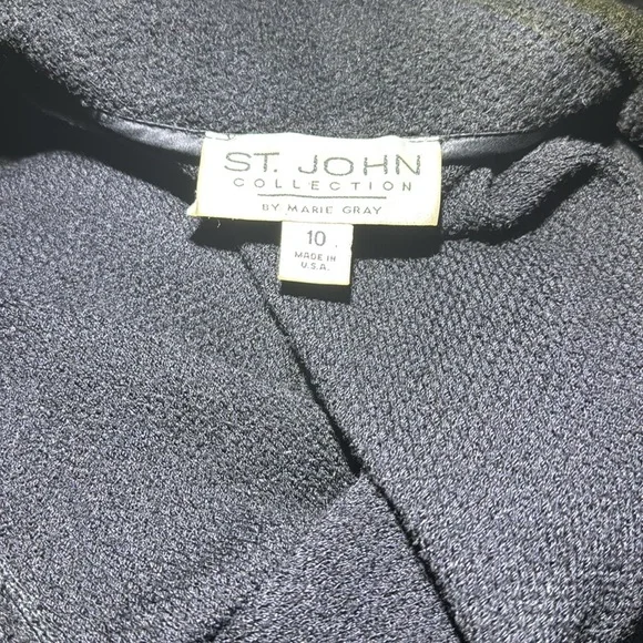 St. John Collection Santana Ruffle Knit Cardigan/Duster Size 10 - Picture 12 of 16